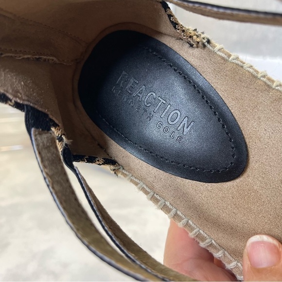 KenethCole REACTION Women's Clo Elastic woven Wedge Sandal Animal Print Size 8.5 - Picture 11 of 11